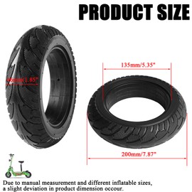 PRO CAKEN 200x50 Solid Tire Wheel With Tool for Electric Scooter Balance Car 8x2 Solid Wheel Explosion Proof Puncture Tubeless Tire Parts