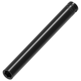 1/2" Inch Drive by 19mm(3/4") Deep Impact Socket, Heat-Treated CR-V Steel 12 Inch Length, 6-Point Metric Sizes