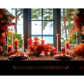 10 inch Pink Taper Candles for Christmas Advent, Set of 12 Unscented Dripless Candlesticks - 8 Hours Long Burning for Home Decor, Wedding, Parties and Special Occasions