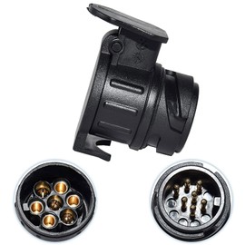 RED WOLF Trailer Adaptor 13 Pin to 7 Pin Adapter for Cars Trucks 13 Pin to 7 Pin Towing Hitch Trailer Connector Adaptor Piece 13 to 7 Pin 12 V