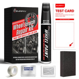 Wheel Scratch Repair Kit, Matte Black Rim Touch Up Paint, Repair Curb Rash, Scratches, and Scuffs Quickly and Easily, Universal Color Black Wheel Paint