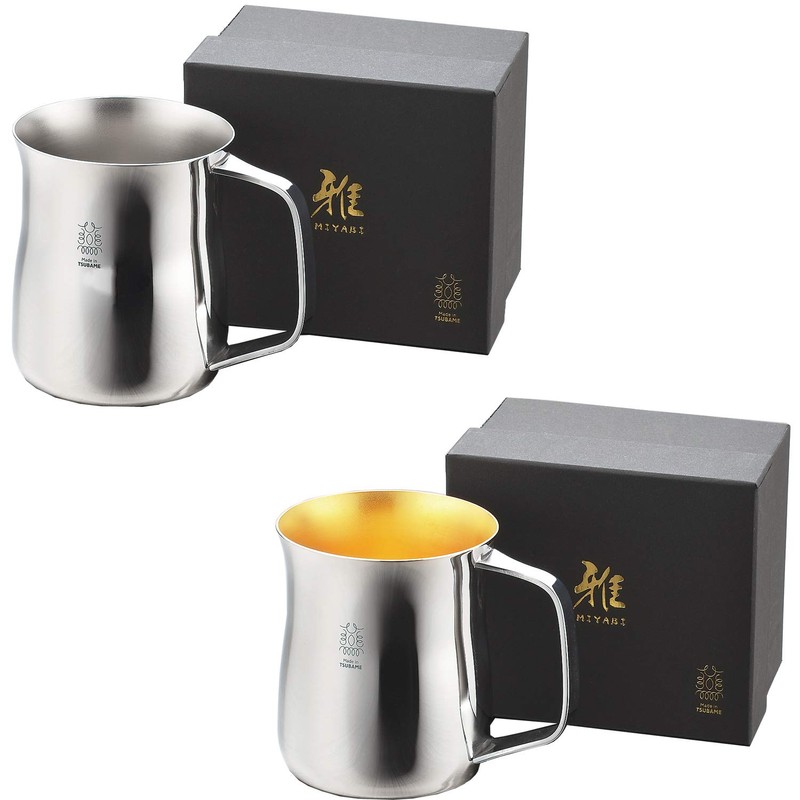 Tamahashi MY-02 Tumbler Silver (24K Gold Plated Inside), 13.8 fl