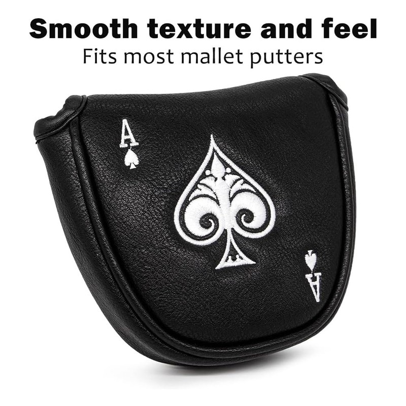 Tskcvy Putter Cover Headcover Mallet Putter Cover Magnetic Club Protective