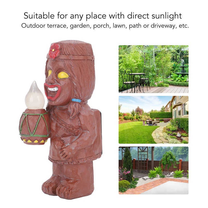 Mayan Smiling Face Totem Solar Light Creative Garden Solar Light