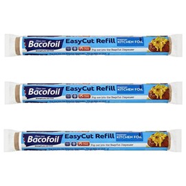 3 x EasyCut Foil Refill Rolls Tear & Heat-Resistant | Perfect for Grilling Baking Roasting Wrapping Freezing | 100% Recyclable | 300mm x 15m | Total 45m of Foil
