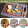 YUGUARD Cutting Board with Red Silicone Edge, 2Pcs Non-Slip Chopping
