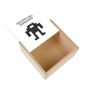 Fabulous Destroy All Humanoids Pixel Art Retro Arcade Gaming Video Games Parody (11 x 11 x 3.5 cm)