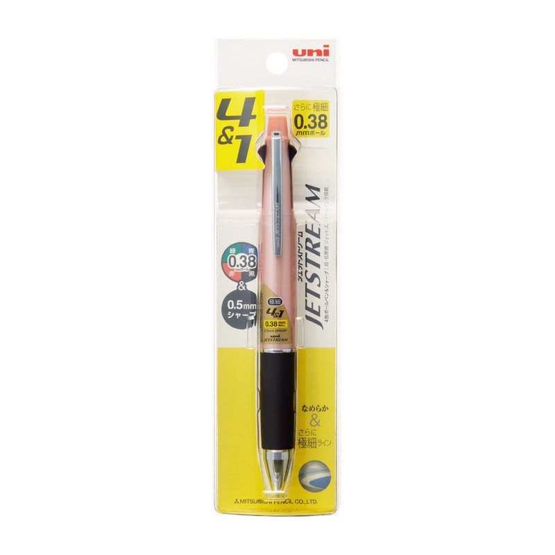 Mitsubishi Pencil MSXE510038P68 Multifunction Pen Jet Stream 4&1 0.38 Baby