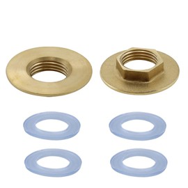 Lock Nuts to Secure Faucet 1/2 Inch Brass for Installation Kit of Faucet Bathroom Pop-Up Locknuts 2 Pack (G1/2 Nuts (Outer Diameter Slightly Larger) 2 Pcs)