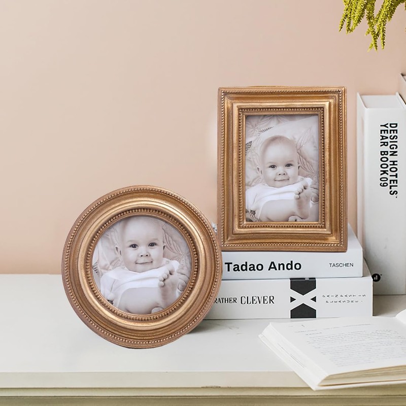 SIKOO 2.5x3.5 Vintage picture frames Small Picture Frame Wallet Size
