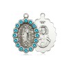 Bliss Sterling Silver Our Lady of Guadalupe Medal Pendant Necklace