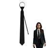 Vavious Adjustable Pre-tied Neck Tie for Women Solid Color Pull