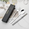 DEVICO Travel Utensils with Case, 18/8 Stainless Steel Reusable Silverware