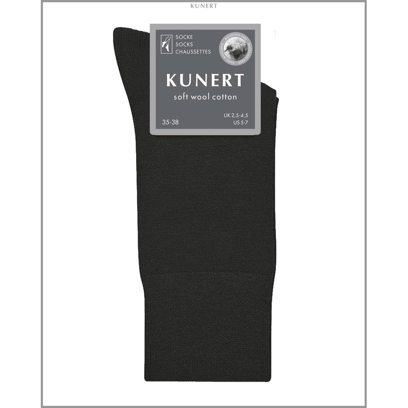 KUNERT Women's Socks Soft Wool Cotton Pressure-free Waistband, Light grey