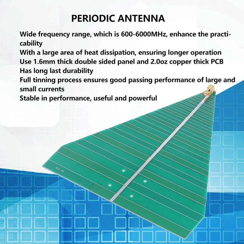 High Gain WiFi UWB Log Periodic Antenna 600MHz-6000MHz, 50W Ultra