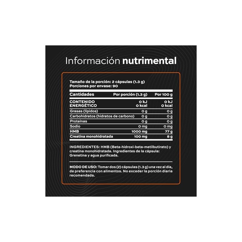 B Life HMB 1000mg | 180 Cápsulas | Potenciado con