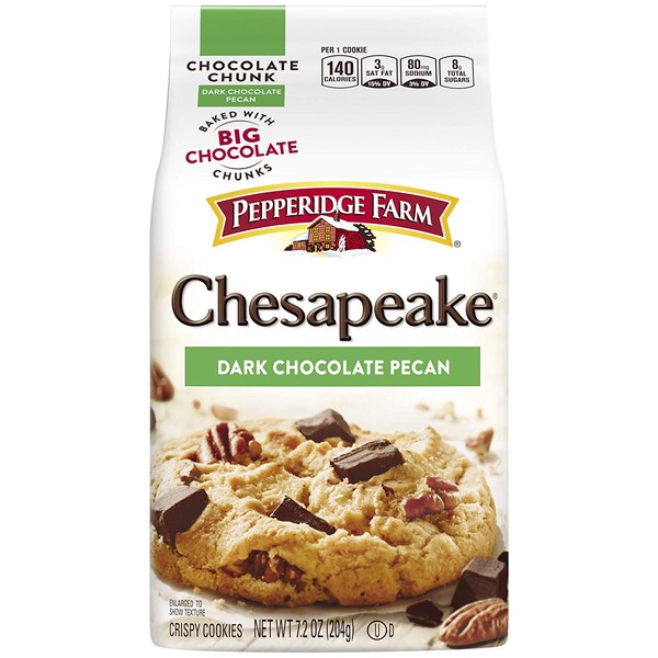 Pepperidge Farm Chocolate Chunk Crispy Cookies, Chesapeake Dark Chocolate Pecan, 7.2-ounce (pack of 6)