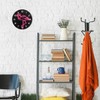 ZZKKO Neon Flamingo Wall Clock Quartz Analog Quiet, 9.5 Inch