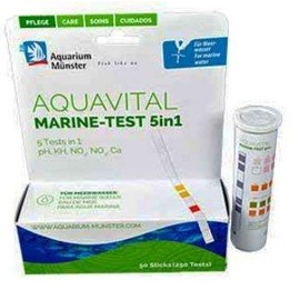 Aquavital Marine Test 5-in-1 Test Strips for Aquariums