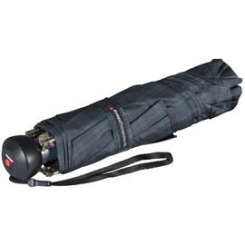Knirps Minimatic SL Gents Print Men's Pocket Umbrella, Check-anthracite