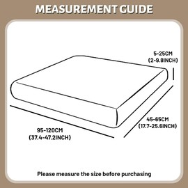 AMFUN Covers for Caravan Upholstery, Sofa Seat Cushion Cover with 2 Corduroy, Stretch Seat Cushion Cover, Sofa Cover L Shape, Sofa Cover, Non-Slip and Soft (Grey, W 160-200 cm, D 60-90 cm)