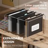 ThinkTex Extra Capacity Plastic Hanging File Folders, 3 Pack Reinforced
