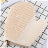 Guantes de Baño Exfoliantes de Lino Beige PLAFOPE 2 Piezas
