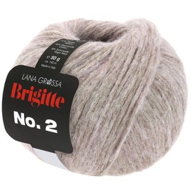 LANA GROSSA Brigitte No. 2 Elegant Net Yarn Structure Made of Alpaca and Cotton, Hand Knitting Yarn Made of 47% Alpaca, 45% Cotton and 8% Virgin Wool, 50 g Wool for Knitting and Crocheting, 140 m Yarn