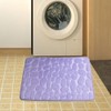Microfiber Bath Mat for Bathroom – Water-Absorbing Cobblestone Embossed Design