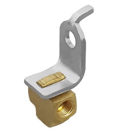 3-Way Female Brake Line Tee for 3/16" Tube, Brass Brake Line Fitting with Mounting Bracket for Inverted Flare Fittings, 3/8"-24 Threads Ports Union Fitting for Brake Line Modifications