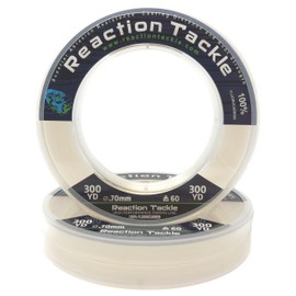 Reaction Tackle 100% Pure Fluorocarbon Fising Line - Leader Line/Clear / 12LB 125 Yd