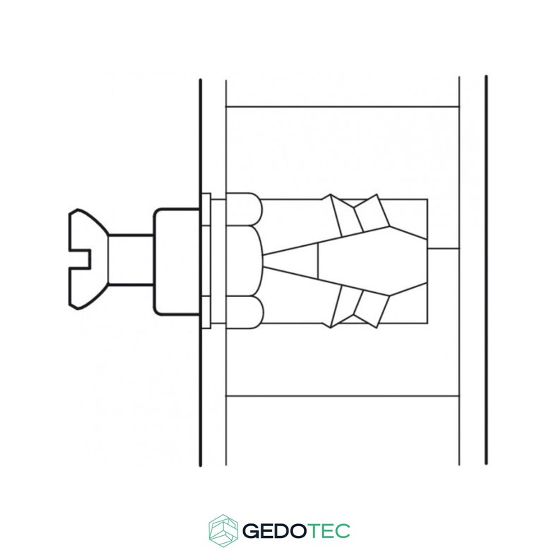 Gedotec Screw-in nut M4 with internal thread, pack of 20,