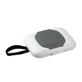 Grey Travel Wipe Holder Reusable, Wet Wipe Container Box Strollers, Hanging Dispensers Refillable Wipe Case Safe Wet Storage Baby Wipe Holder Travel Diaper, Wipe Holder Wet, Wipes and Holders