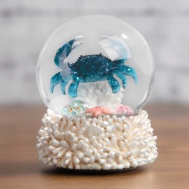 3.25"H Crab Snow Globe Ornament Home Decor Unique Gift