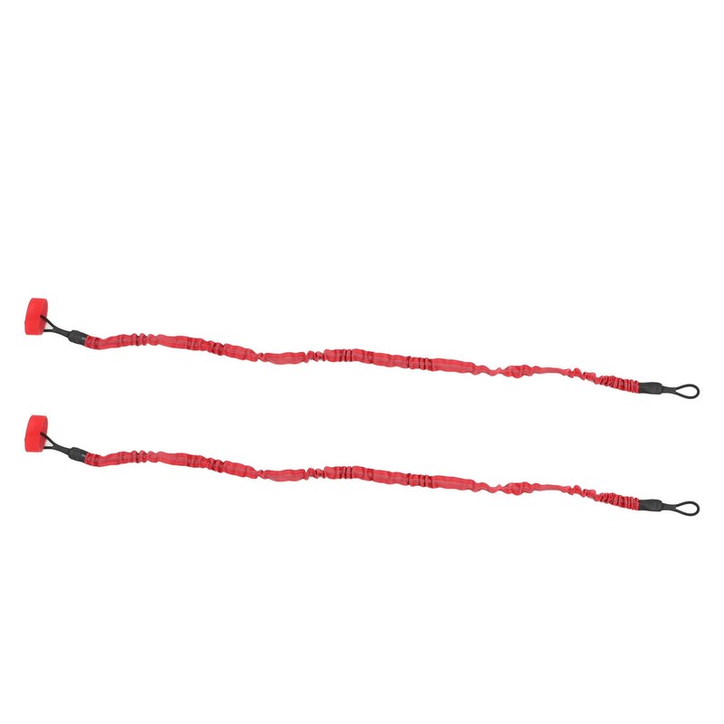 2Pcs Kayak Paddle Leash Nylon Rubber Corrosion Resistant Stretchable Anti