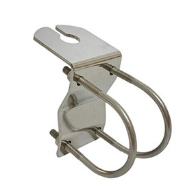 UngSung Vehicle Truck BullBar Bumper Antenna Mount Bracket L Type with U Bolts Mast Clamp Accepted UHF-F, SO-239 to 3/8" x24 CB Stud, N-Female Connector for Amateur Ham, CB, Mobile Antenna