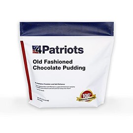 4Patriots Old Fashioned Chocolate Pudding, Emergency Instant Dessert, Just Add Milk, Long-Lasting Shelf Life, Designed To Last 25 Years, Delicious Survival Snack, 8 Servings – Single Pouch…