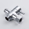 Tecmolog DSF007D 3-Way Valve Brass Diverter Valve 3/8 Inch 12/17