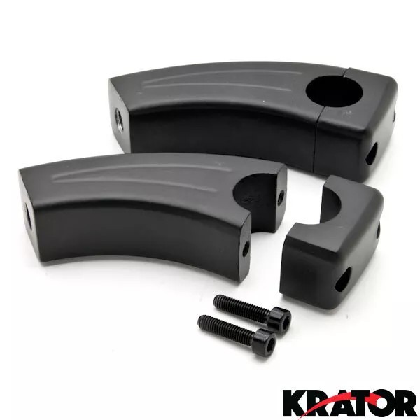 Krator BLACK HANDLEBAR RISERS 3.5" PULLBACK RISERS FOR HARLEY BIG