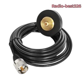 Universal Antenna NMO Mount Magnet Base With PL259 Plug For Mobile Radio With RG-58 Cable