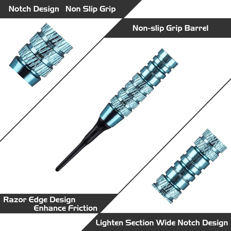 Turnart Darts Plastic Tip - Professional Soft Tip Darts Set