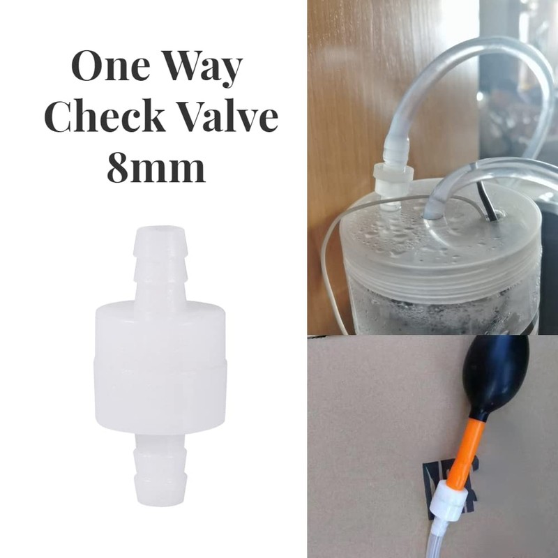 Check Valve, 8mm Plastic Inline Check Valve Disposable Check Valve