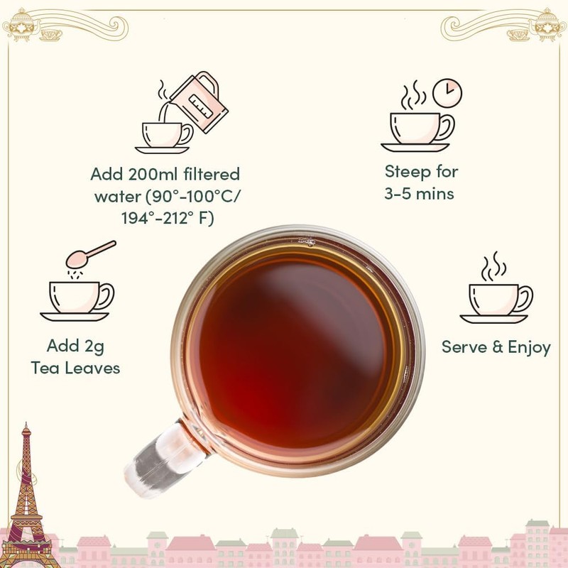 VAHDAM, Weekend In Paris Tea Gift Set (100g/50+ Cups) Travel