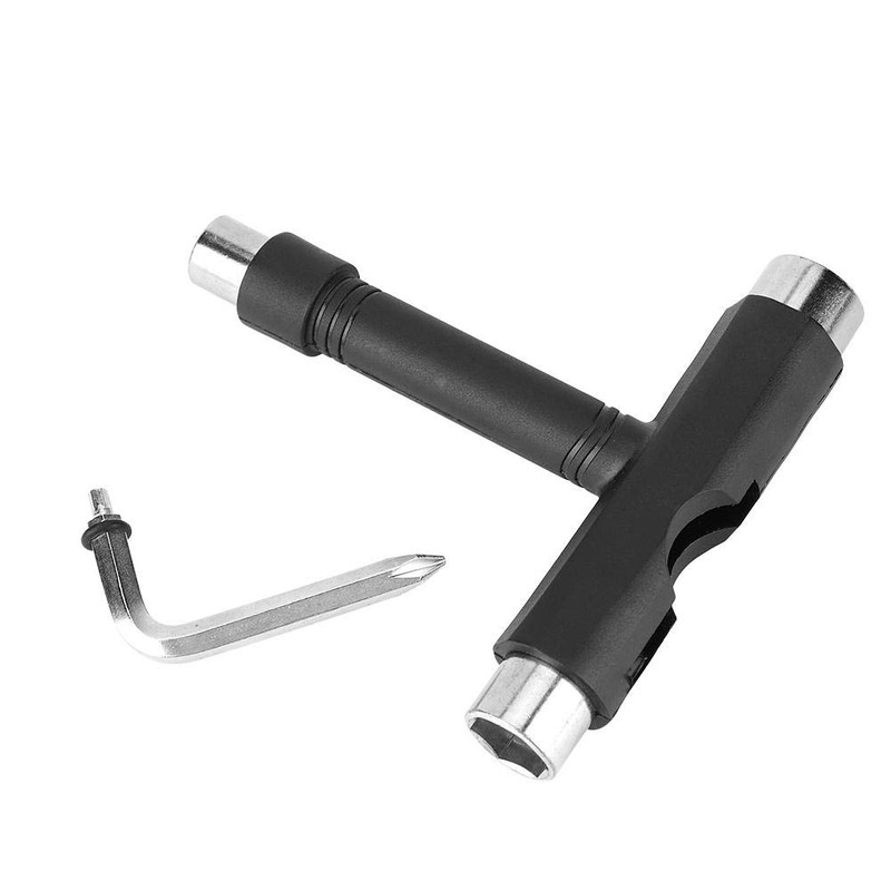 Alomejor 2 Sets Skateboard Wrench Steel T Shape Skateboard Roller