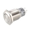sourcing map Latching Metal Push Button Switch Flat Head 16mm