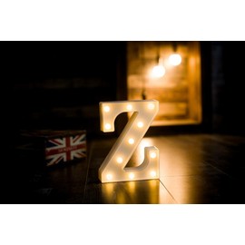 Foaky LED Letter Lights Sign Light Up Letters Sign for Night Light Wedding/Birthday Party Battery Powered Christmas Lamp Home Bar Decoration(Z)