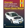 2006-2011 Chevy Impala, 06-07 Monte Carlo Haynes Repair Service Shop Manual 9678