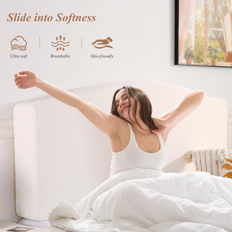 Gpround Dorm Headboard Portable Cushion Bed Mattress Gap Filler Memory