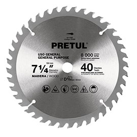 Pretul ST-740P, Disco sierra 7-1/4" para madera 40 dientes centro 5/8"