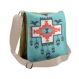 Ambesonne Tribal Messenger Bag, Vintage Native, Unisex Cross-body